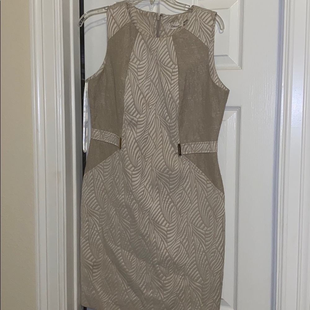 Tan Calvin Klein Dress
